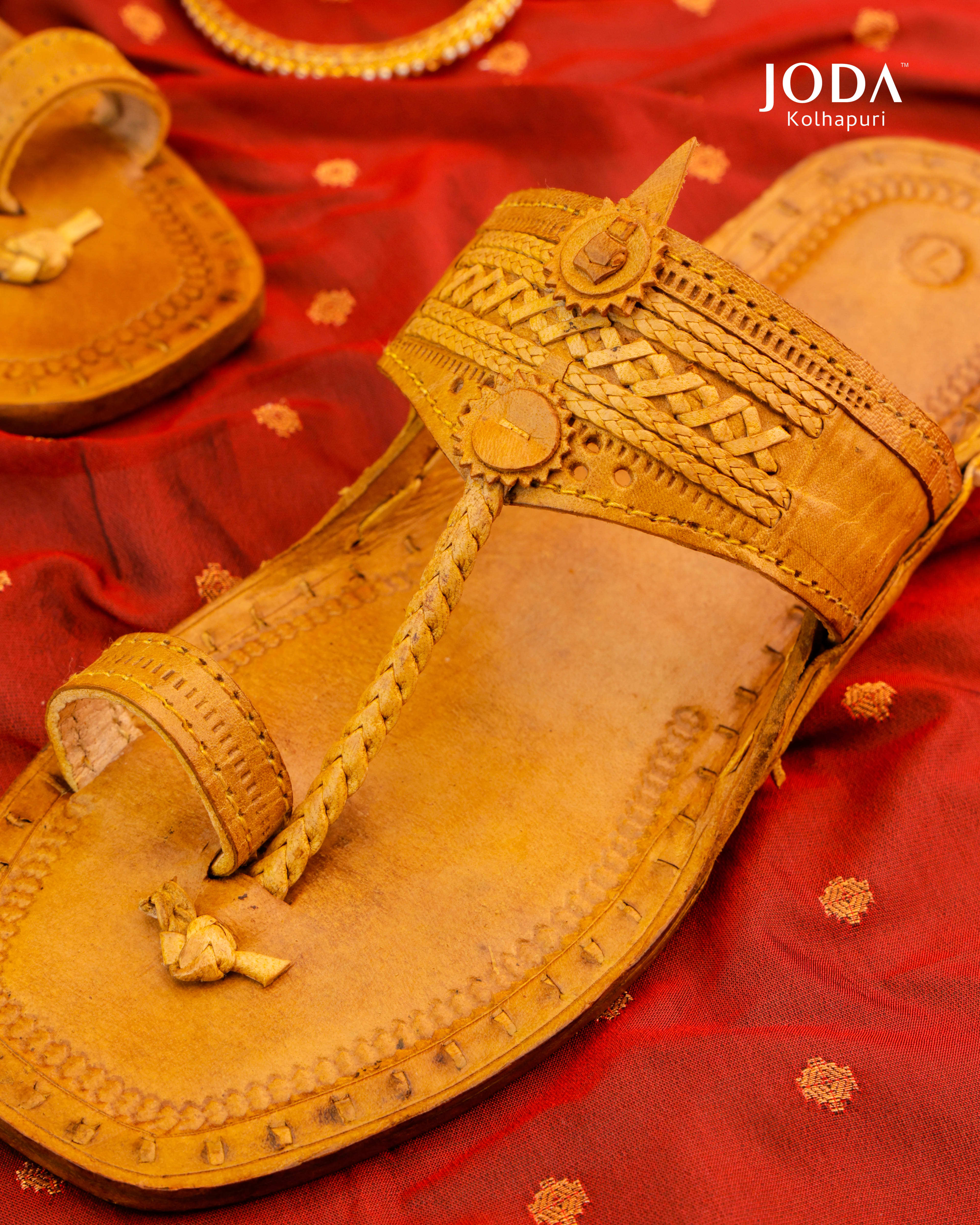 Women's Tan Studded Flats